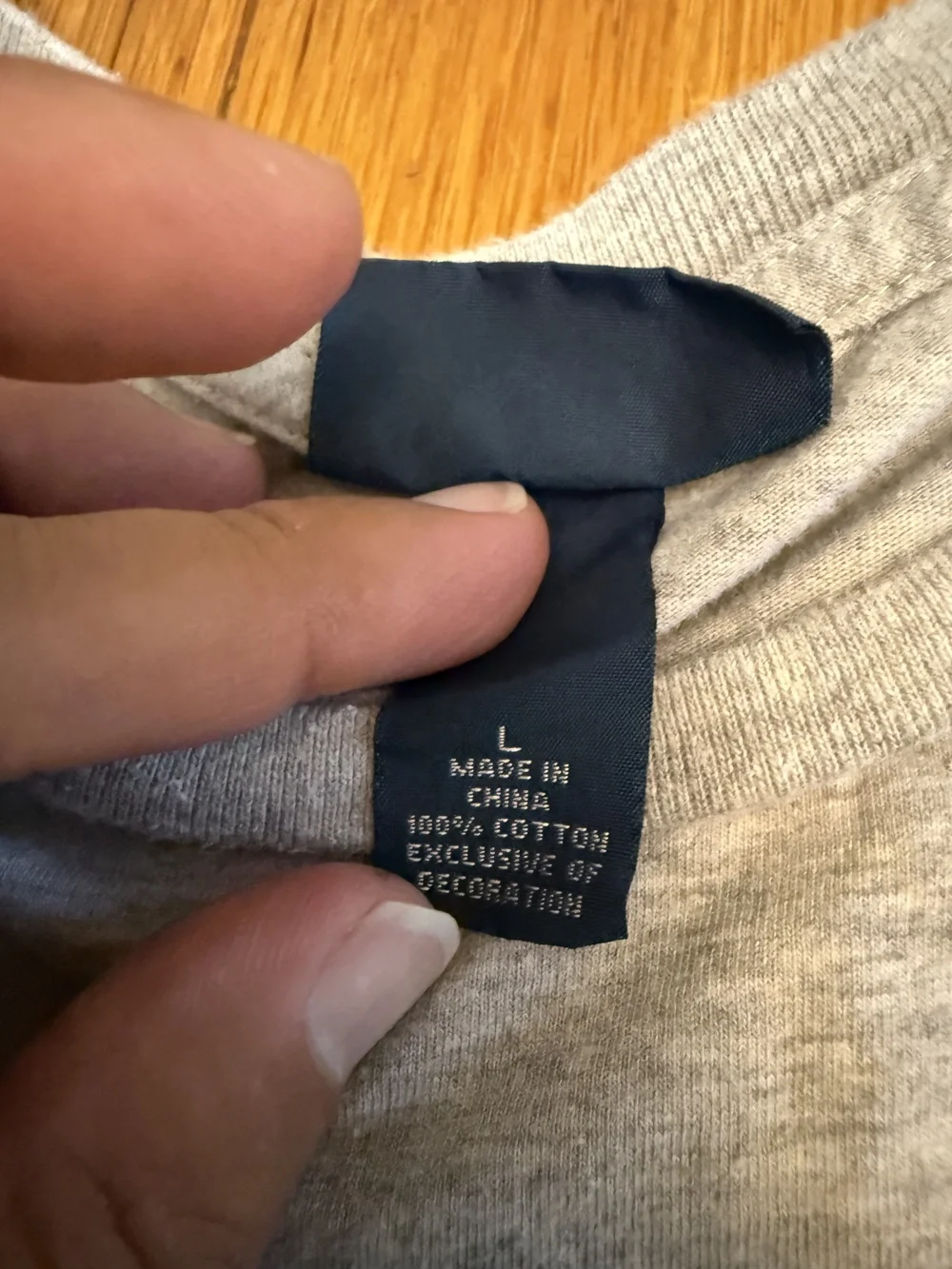 Polo Ralph Lauren Shirt Mens Large Gray Long Sleeve Crewneck Classic Cotton Logo